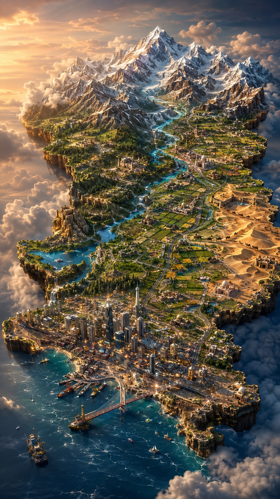 空中漂浮的奇幻地形
